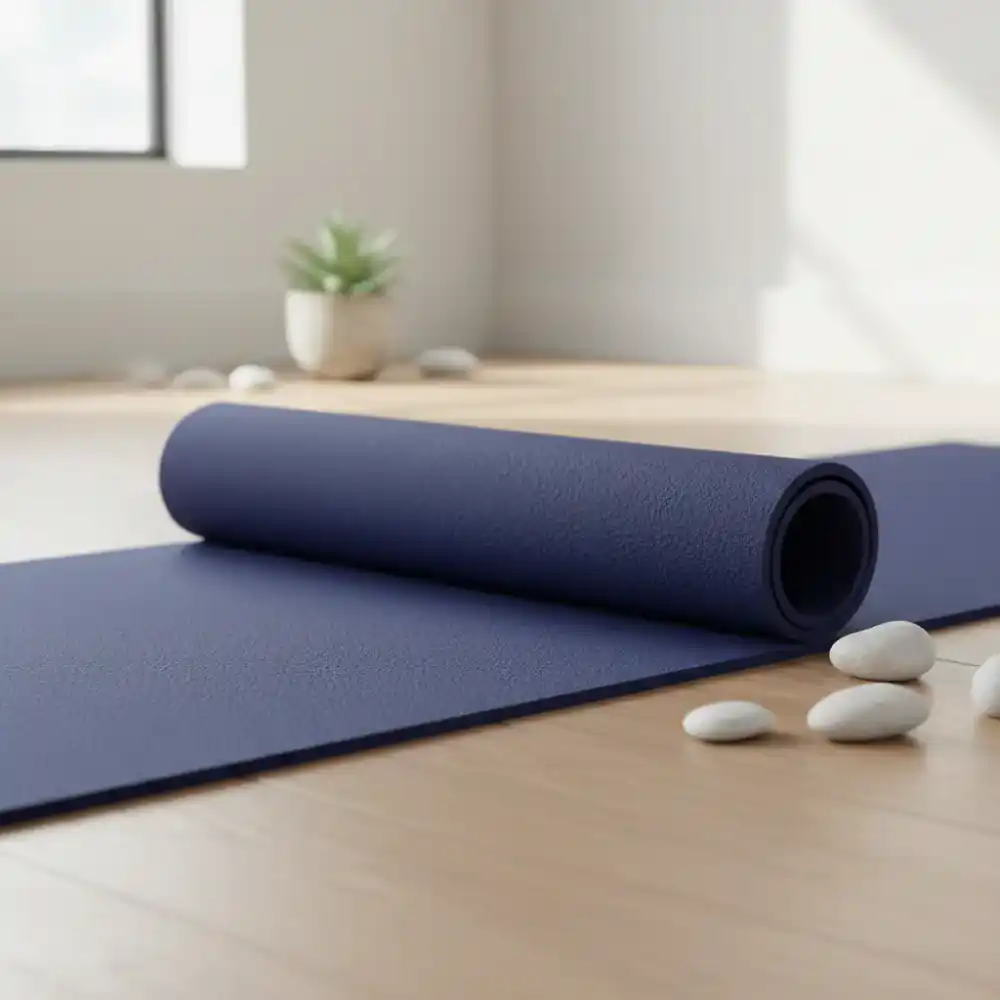 Dark indigo natural rubber yoga mat
